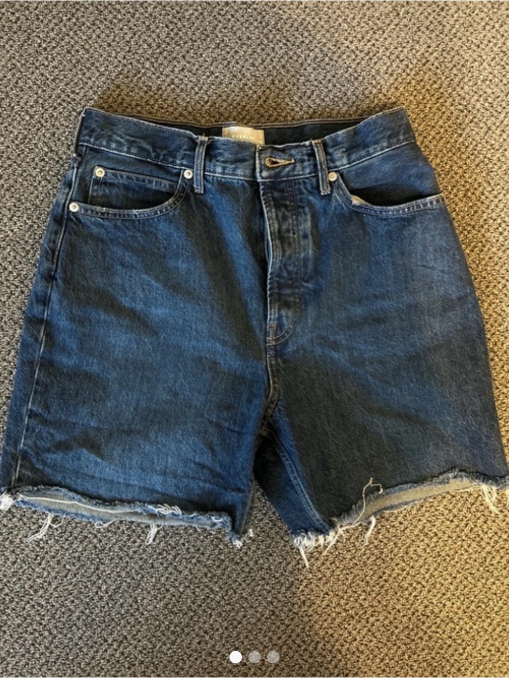 Everlane Dark Blue High-Rise Denim Jean Shorts
